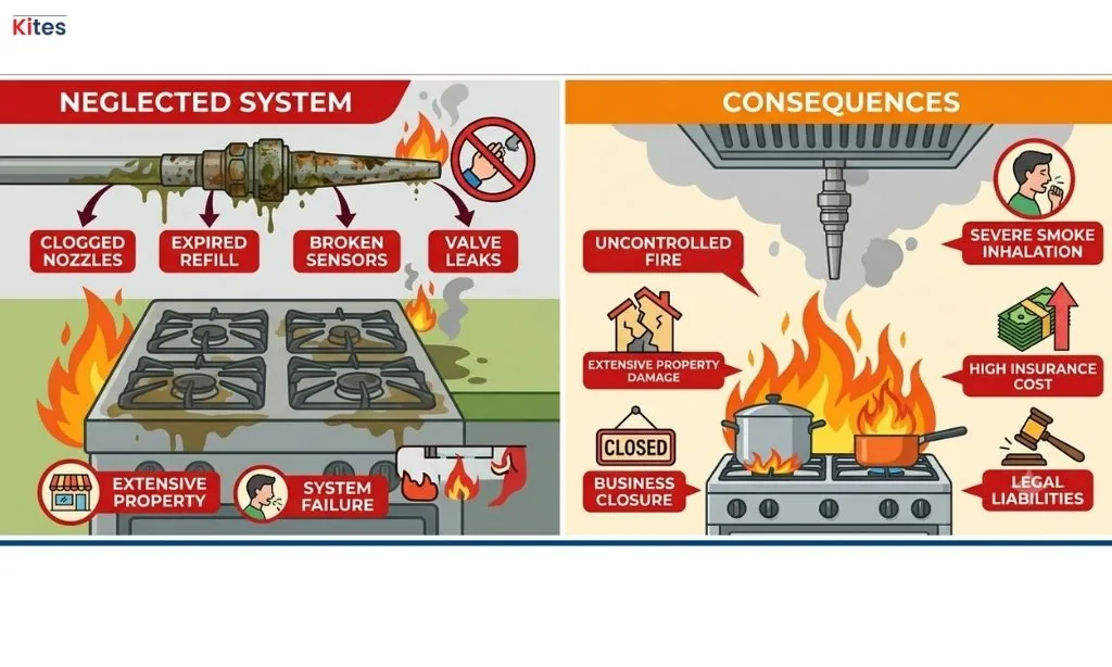 What Happens If You Don't Maintain a Kitchen Fire Suppression System